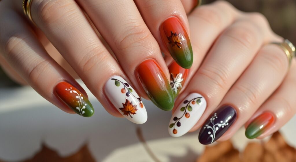 White Ombre Nails