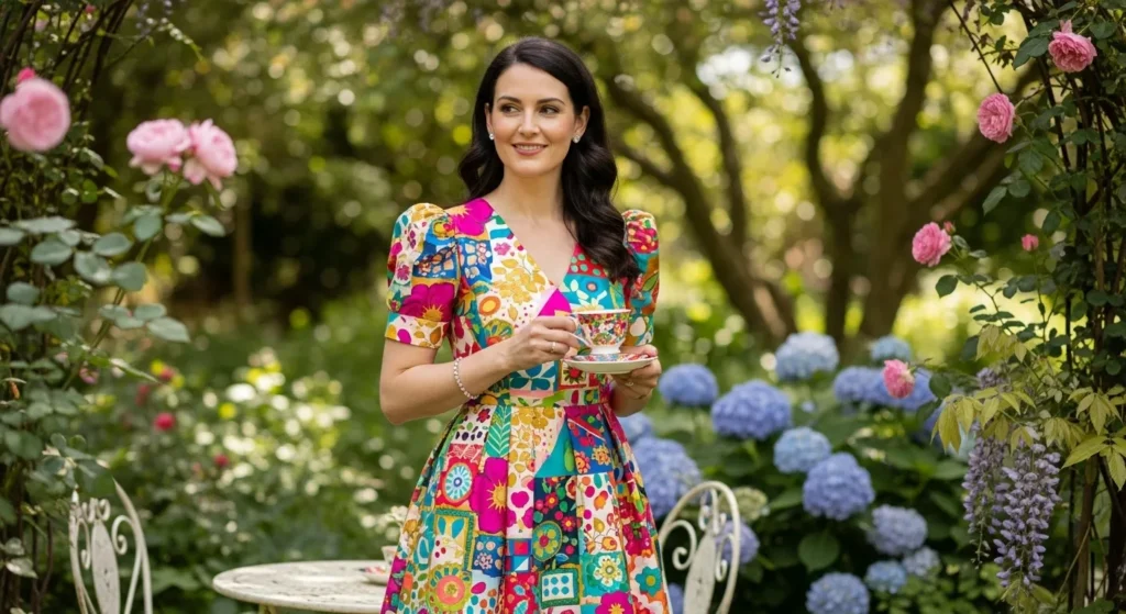 Bold Print Tea Party Outfit