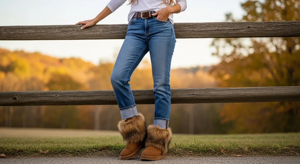 Brown Fur Boots