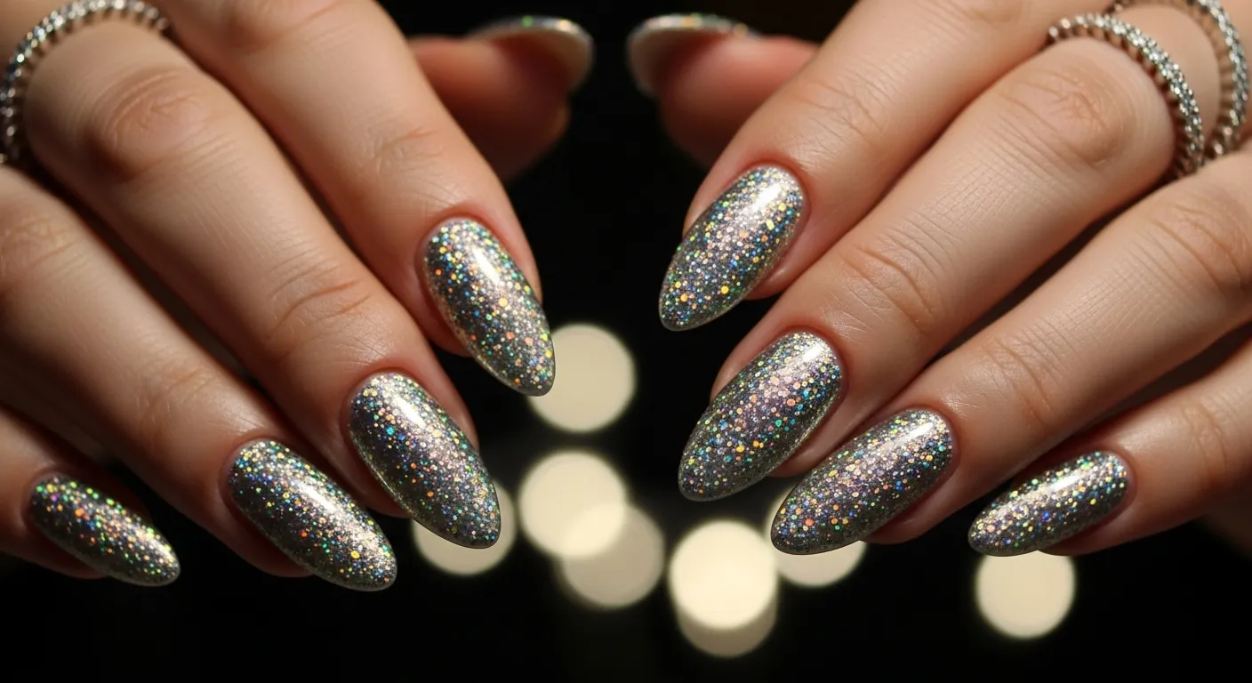glitter nail