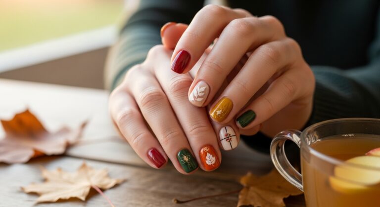 simple fall nails