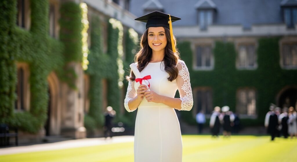 White Graduation Dress 