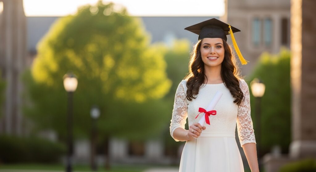 White Graduation Dress 