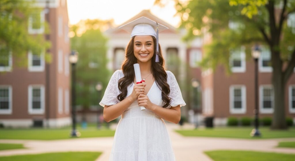 White Graduation Dress 