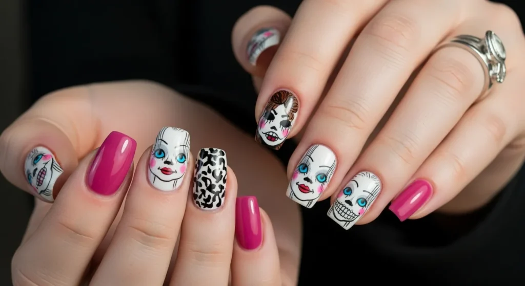 Creepy Doll Nails