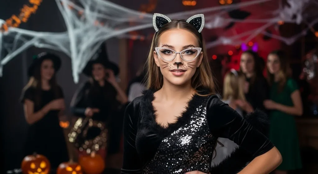 Cute Cat with a Glam Touch