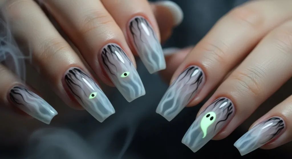 Ghostly Aura Nails