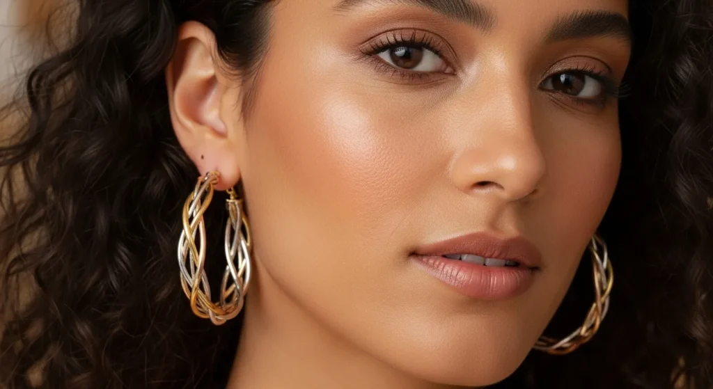 Mixed Metal Hoops