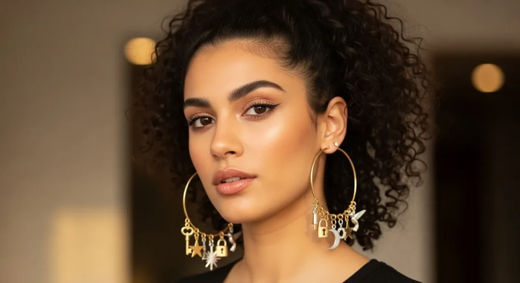 gold hoop earrings