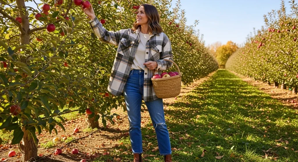 Shacket With Straight-Leg Jeans