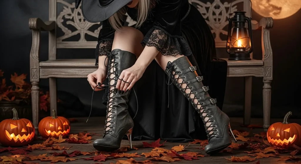 Witchy Lace-Up Boots