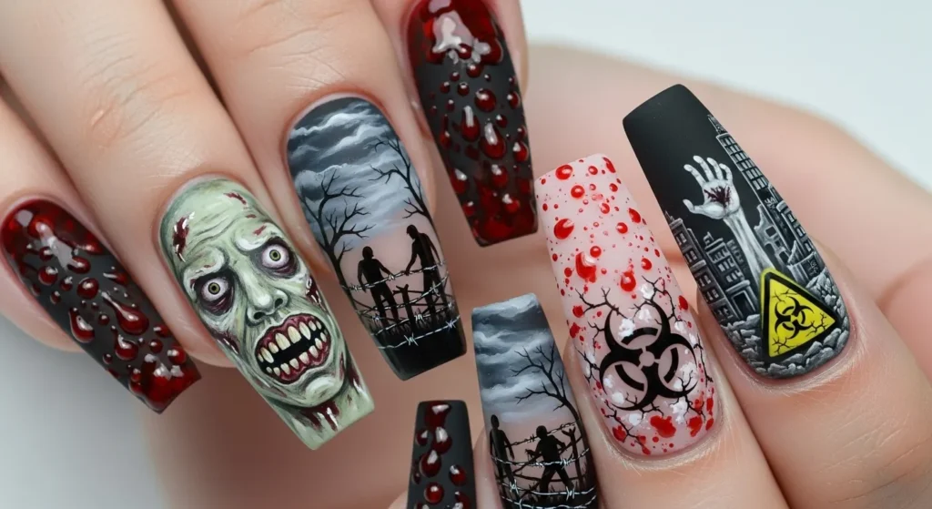 Zombie Apocalypse Nails
