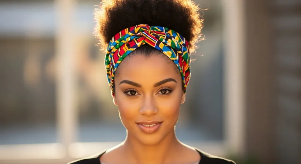 The Afro Puff with a Bold Headband