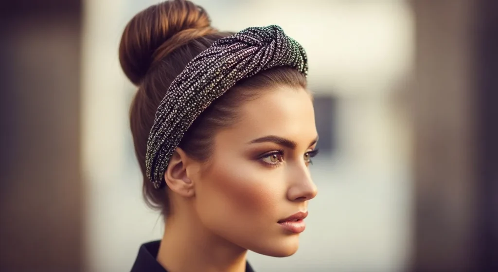 The High Bun with a Thick Headband
