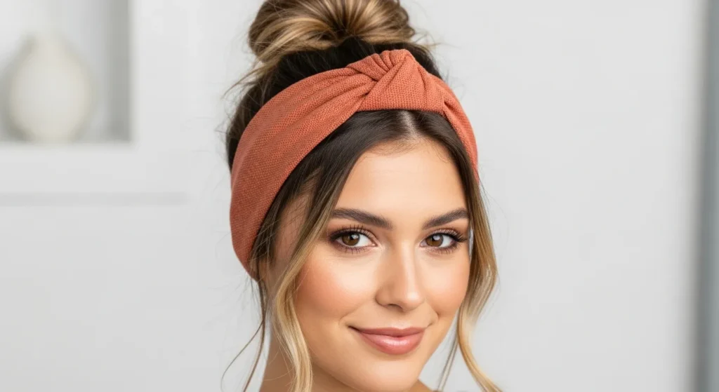 The Messy Bun with a Knotted Headband