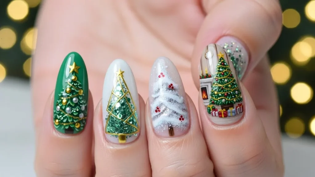 Christmas Tree Nail Designs