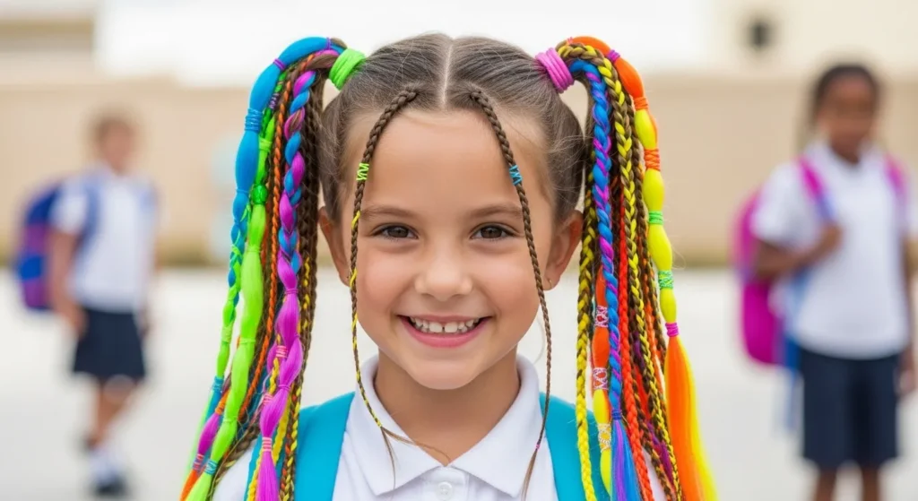 Colorful Braided Pigtails